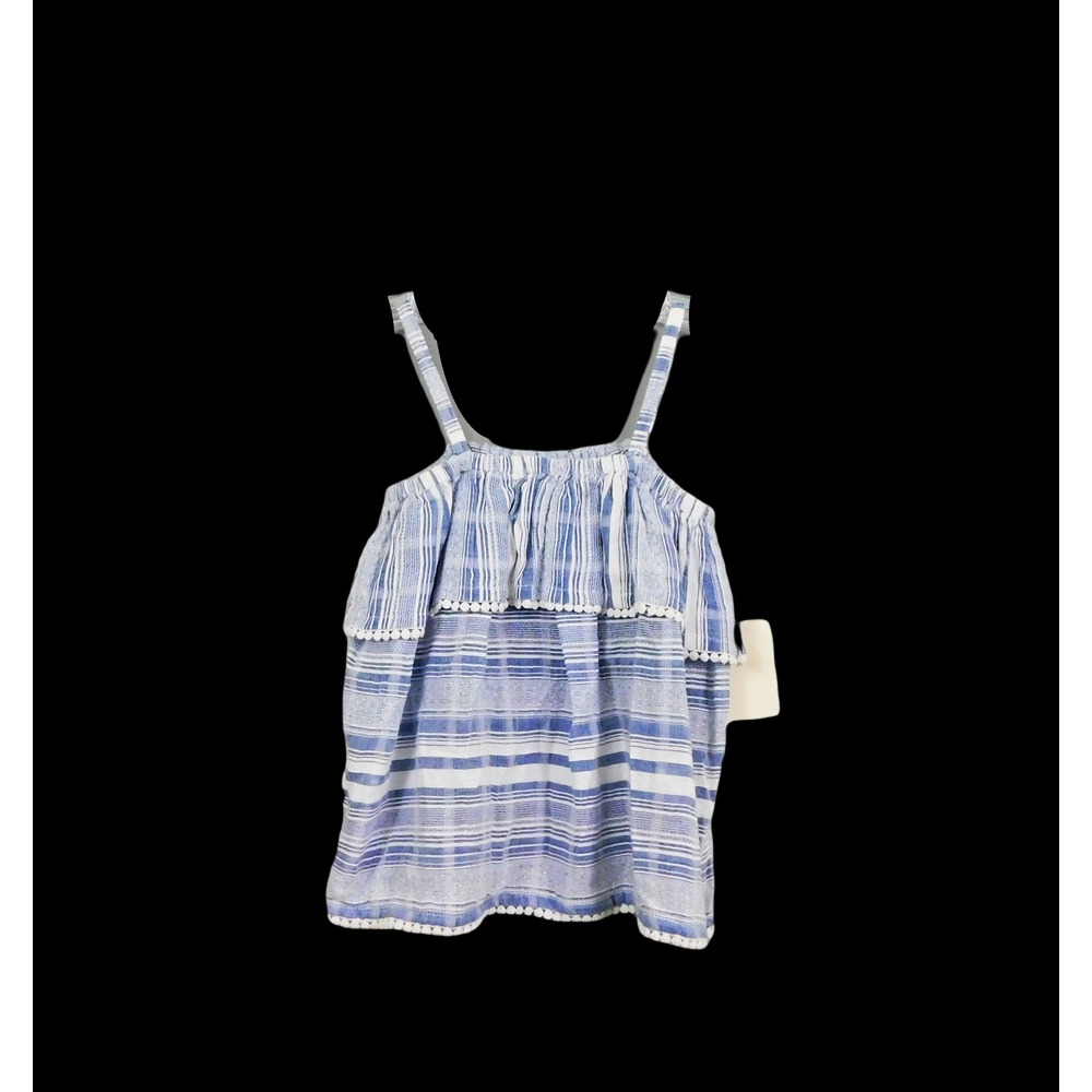 Tucker + Tate Girl Shirt, Size 5, White, Blue, New